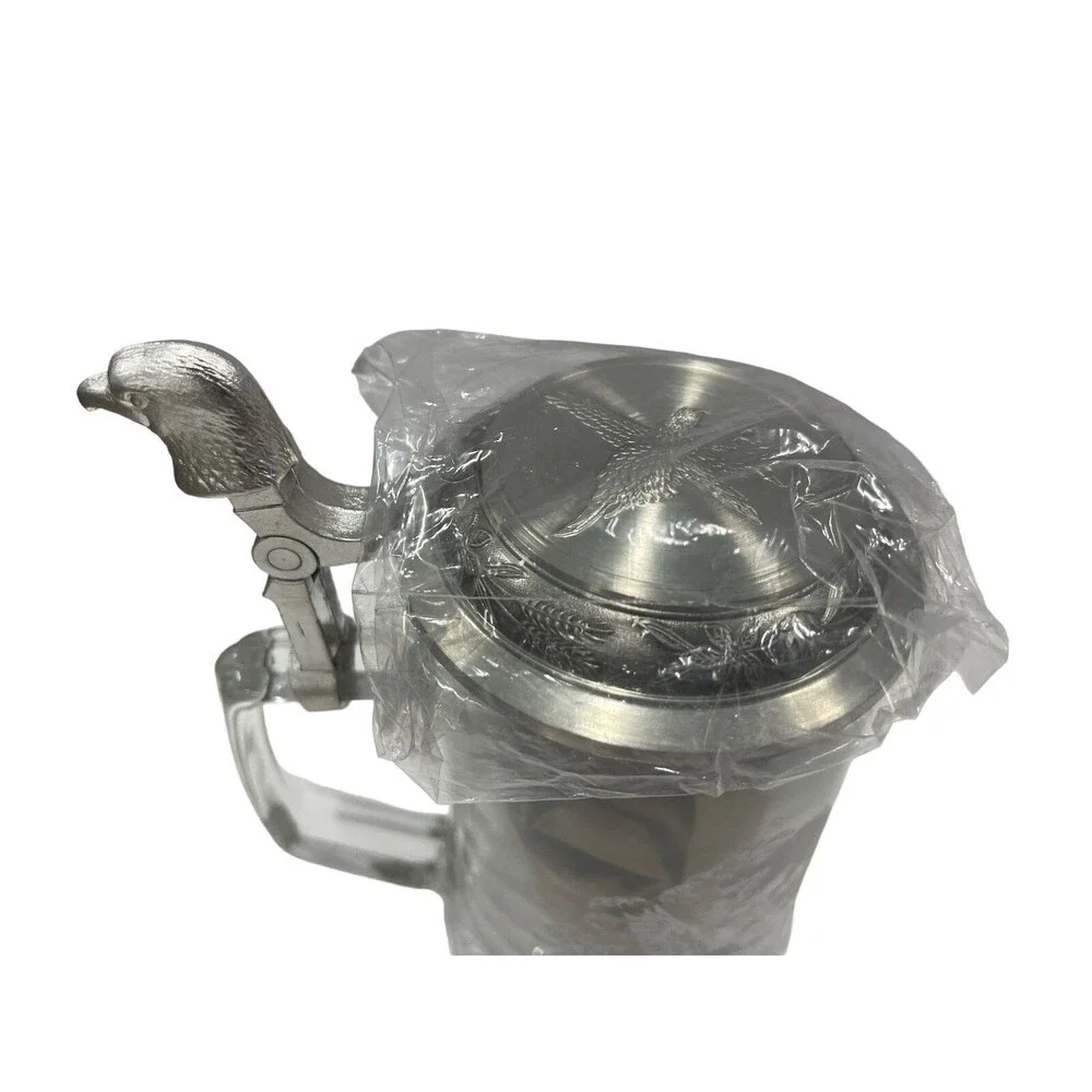 Avon Gift Collection American Eagle Tankard Clear Glass Stein New Without Box